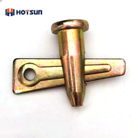 China Supplier Aluminium Formwork Yellow Zinc Solid Hollow Mivan Wedge and Pin for Construction Project Stub Pin 16*70