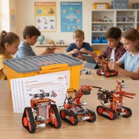 Kit de Robot Programable STEM de Metal 12 en 1, Duradero, Seguro y Apto para Adolescentes, para Programas Postescolares, con Curriculato Gratuito