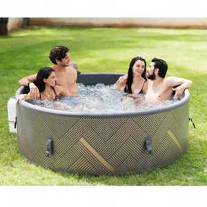 Jacuzzi Inflable Portátil para 6 Personas, Apto para Niños, <span class=keywords><strong>Piscina</strong></span> de Spa <span class=keywords><strong>Redonda</strong></span> Grande de PVC <span class=keywords><strong>con</strong></span> Calefacción y 130 Chorros de Burbujas - Product Image 6