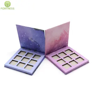 Solicite uma amostra gratuita de paleta de sombras fosca vazia personalizada em uma caixa de papel ecológica