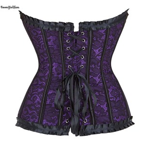 Style vintage grande taille XXXXXL vin rouge <span class=keywords><strong>Violet</strong></span> femmes mode <span class=keywords><strong>Corset</strong></span> haut tenues poitrine liant Bustier plissé désossé Victorianos - Product Image 6