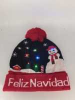 Unisex LED luce-Up cappello di natale cappello personalizzabile Logo invernale più caldo copricapo lavorato a maglia regali per feste con motivo personaggio