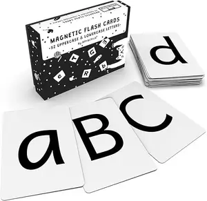 52 Uds. Personalizar tarjetas Flash impresas tablero de naipes attractivia alfabeto grande magnético ABC