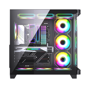 Lovingcool خفف من الزجاج RGB حالة الألعاب ATX/ITX/MATX USB3.0 خزانة هيكل كمبيوتر أسود حالة مطلة على البحر برج كامل - Product Image 3