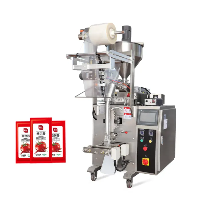 Confezionatrice multifunzione macchina verticale confezionatrice automatica per bustine di latte con olio di Ketchup per salsa