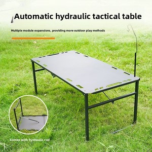 <span class=keywords><strong>Table</strong></span> de <span class=keywords><strong>camping</strong></span> et de pique-nique tactique hydraulique d'extérieur - <span class=keywords><strong>Table</strong></span> pliante multifonctionnelle portable en acier allié robuste pour la plage - Product Image 4