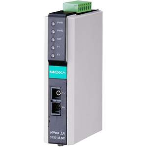 Módulo de E/S Ethernet Industrial Moxa NPort IA-5150-S-SC-T, Convertidor de Serial a Ethernet, Dispositivo de Conexión RS-232, Servidor - Product Image 1