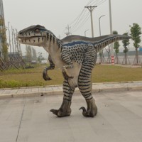 Raptor Dinosaurus Kostuum Verborgen Beenontwerp Licht Flexibel Aanpasbaar Realistisch Velociraptor Binnen Buiten Openbare Tuin Evenement