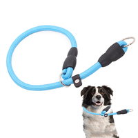 Collier de dressage pour chien en nylon solide, confortable et réglable, avec fermeture auto-agrippante, marque privée, vente en gros