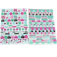 Autocollants de planificateur mensuel Oriday écologiques imprimés UV avec pelliculage mat, 2 feuilles pour la productivité quotidienne