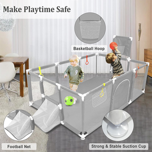 Thần Đồng bán buôn sân chơi đa chức năng dễ cài đặt khung an <span class=keywords><strong>to</strong></span>àn đáy mềm có thể gập lại cho bé playpen học và chơi - Product Image 5