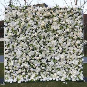 Mur de fleurs artificielles en tissu 5D de haute qualité pour hôtels, événements, scènes de mariage et décors de fête - Product Image 4