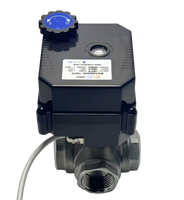 Vanne à boisseau sphérique électrique en acier inoxydable à trois voies, actionneur électrique DC12V 24V AC 110V 220V, mélangeur d'eau, diviseur, direction de drainage