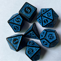 Laku keras warna Retro akrilik RPG massal dadu 7 buah Per Set permainan dadu polihedral DND plastik 12 sisi Set dadu