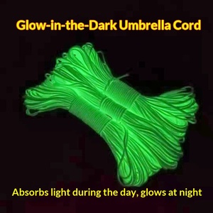 Paracorde en polyester lumineux à neuf brins 5 mm pour tente de camping extérieure, corde coupe-vent DIY tressée avec fil lumineux - Product Image 3