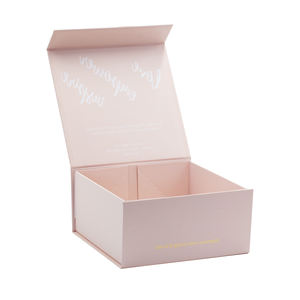 Boîte florale de luxe pour chaussures et vêtements, emballage <span class=keywords><strong>rose</strong></span> clair avec logo doré, produit pour cadeaux de mariage, emballage pliable, hamac - Product Image 6