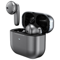 Earbud Nirkabel Semi Ear Hybrid TWS ANC ENC Peredam Kebisingan Aktif dengan 6 Mikrofon, Headset Kontrol Sentuh