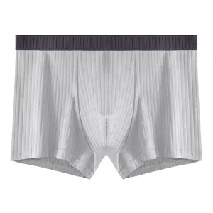 Barato de alta qualidade simples listra masculina cueca calcinha dos homens puro algodão conforto cuecas boxers cuecas