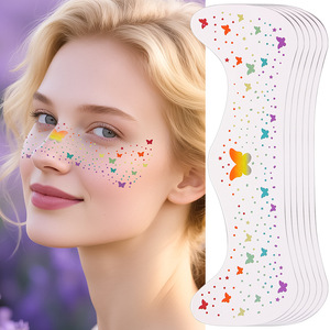สติ๊กเกอร์รอยสักชั่วคราวลายดาวสีแดงสีขาวสีน้ำเงินปาร์ตี้เครื่องสำอางค์ฟิล์มกันน้ำหนึ่งขนาด - Product Image 3