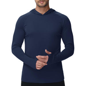 Maglietta personalizzata T-Shirt con cappuccio da uomo camicie da pesca personalizzate surf Rash Guard manica lunga protezione solare Upf50 camicie - Product Image 3