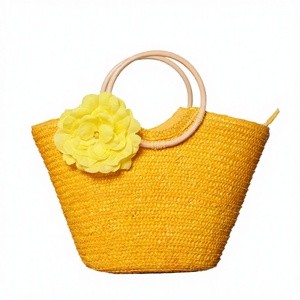 Bolsa de Mano Casual de PVC de Gran Capacidad para Verano, con Flores y Cierre de Cremallera, Tipo Canasta para Compras o Playa - Product Image 2