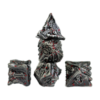 Ensemble de dés métalliques DND personnalisés pour jeu de société, de table ou de bar, avec logo imprimé et numéros, vente en gros directe usine