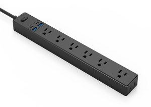 7 AC cửa hàng 4 USB sạc cổng Wall Mount bảo vệ tăng điện dải 2A + 2C mở rộng ổ cắm - Product Image 4