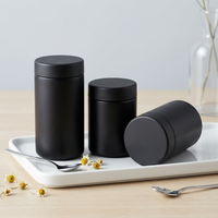 Pot en verre vide anti-odeur, coloré, mat, laqué par pulvérisation, écologique, en plastique, 2oz 3oz 4oz 5oz 6oz, avec couvercle résistant aux enfants