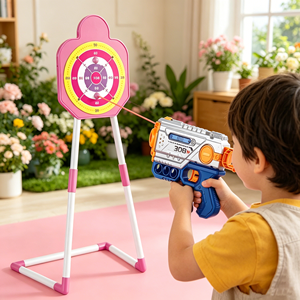 Set da Tiro con Doppia Frecce in Offerta, Gioco Interattivo per Bambini, Giocattolo Sportivo da Esterno, Regalo Unisex Portatile in Plastica per Feste in Giardino - Product Image 4