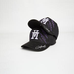 新型5パネルカーブドブリム野球帽カスタムスエードスポーツキャップラインストーンロゴ付き野球帽 - Product Image 4