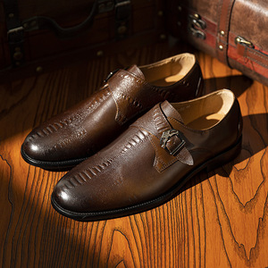 Men's shoes - 2025 autumn new style leather shoes, fashionable British style, casual trendy, business formal. Mengke shoes. - Product Image 1