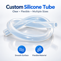 Tube en silicone transparent sur mesure, qualité alimentaire, flexible, pour le transfert de fluides, équipement médical, fabricant OEM