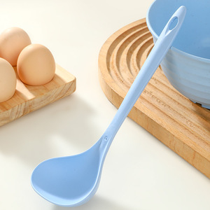 Grande cuillère à porridge en plastique épaissi, en paille de blé, biodégradable, pour usage domestique, couleur unie - Product Image 4