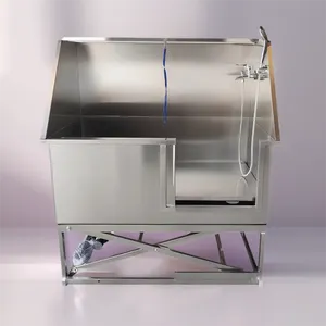 Douche <span class=keywords><strong>Spa</strong></span> Électrique pour Grands Chiens en Acier Inoxydable Durable Argenté – Produits de Bain - Product Image 2