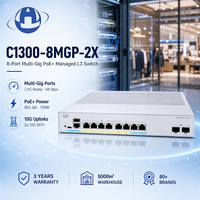 Nuevo Switch Catalyst C1300-8MGP-2X 4x2.5G Multigigabit PoE+ 120W 2x10G SFP+ Sin Ventilador para Rack, Oficina y Pequeñas y Medianas Empresas, Wifi 6 Ap 2.5 Gigabit