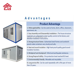 Conteneur de porte en acier modulable, maison <span class=keywords><strong>à</strong></span> un étage, <span class=keywords><strong>à</strong></span> deux étages, pour bureau, école, hôtel, extérieur, acier moderne portable - Product Image 5