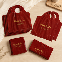 Sac fourre-tout en plastique personnalisé ODM/OEM avec logo, sac de courses en PE épais avec poignée découpée pour les magasins de détail de vêtements en chaîne