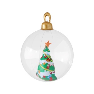 Ballon de Noël gonflable en PVC de 60 cm pour la fête, décoration amusante, jouet gonflable, ornement de Noël en gros - Product Image 4