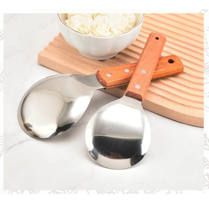 2024 thép không gỉ không dính muỗng gạo với tay cầm bằng gỗ Nồi cơm điện gia dụng Nồi cơm điện - Product Image 4