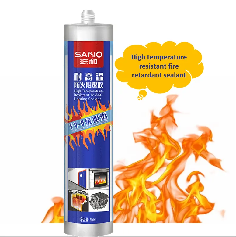 Sano Tb119 Hoge Temperatuur Brandvertragend Afdichtmiddel 350 Brandstop Siliconenlijm Kleefwitte Kleur