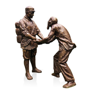 Escultura de Fibra de Vidrio Imitación Bronce del Ejército Rojo, Figura Decorativa para Exteriores Personalizada, Decoración de Paisaje para Montar en el Suelo - Product Image 5