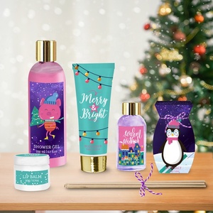 Oem Body Care Relax Muscle Sea Salt Scrub Lotion pour le corps <span class=keywords><strong>Parfum</strong></span> Hydratant Bain Douche Gel Spa Coffret cadeau avec baume à lèvres Huile de bain - Product Image 5