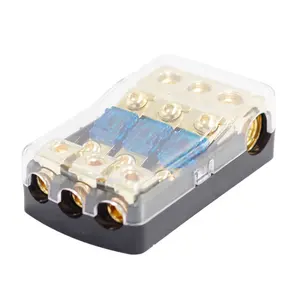 Mini-ANL Fuse Holder Auto Fuse Distribution Block 60 Amp 12 V Fusible Support 0 2 4 Gauge in 4/8 Gauge Out