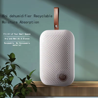 Déshumidificateur portable sans fil avec indicateur visuel sec/humide, unité déshydratante compacte à dessiccant renouvelable pour armoires à chaussures et coffres-forts