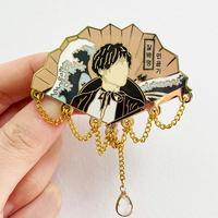Créez votre propre logo : Épingles de revers et badges personnalisés en métal émaillé (doux ou dur) avec logo, en or rose, style dessin animé et anime