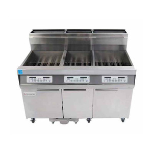 Friteuse électrique commerciale à double compartiment en acier inoxydable, entièrement automatique, équipement de restauration avec chariot de filtration d'huile intégré - Product Image 3