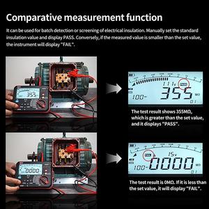 Medidor de Resistencia de Aislamiento de Plástico Rápido <span class=keywords><strong>UNI</strong></span>-T 4G UT501E Megómetro Función de Comparación PI DAR Prueba Remota IP54 - Product Image 5
