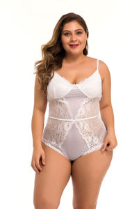 Mooie Hete Meid Sexy Ondergoed Voor Vrouwen Plus Size Geweven Kant Transparant Polyester Kleding Stevig Controleniveau - Product Image 3