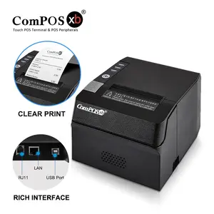 ComPOSxb เครื่องพิมพ์ใบเสร็จแบบแขวนผนัง,เครื่องพิมพ์ใบเสร็จ Pos ขนาดเล็ก80มม. สำหรับร้านอาหารใช้ในครัวแอนดรอยด์ IOS Win7/10