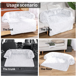 Kleines super weiches langes Plüsch-Haustiers ofa Wasch bares Reise hunde bett mit Tier muster Abnehmbarer Bezug Benutzer definierte Verpackung für Hunde Katzen - Product Image 4